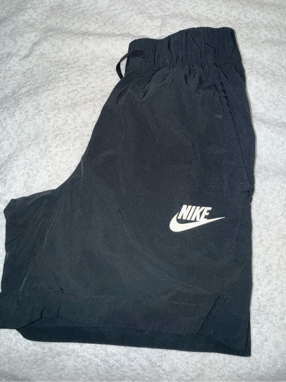 Nike Black Sweatpants with White Swoosh Logo